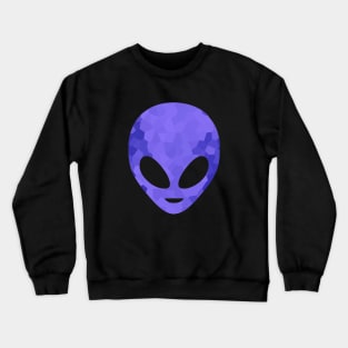 BLUE Alien Head Crewneck Sweatshirt